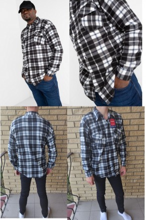 Рубашка мужская байковая теплая, есть большие размеры, плотная высокого качества. Днепр. фото 1