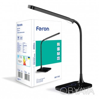 
Настольный светильник Feron DE17 32 с лаконичным эргономичным дизайном и декора. . фото 1