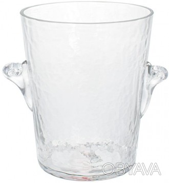 Ведро стеклянное для льда Donna 2700мл. Материал - высококачественное прозрачное. . фото 1