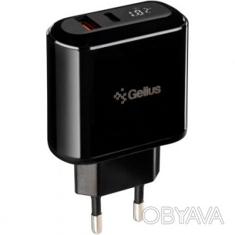 Сетевое зарядное устройство Gelius Pro Zion имеет два USB порта - один из которы. . фото 1