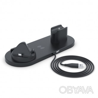 Беспроводное зарядное устройство Smart Pro SP3602 6в1 Qi/Lightning/micro USB/Typ