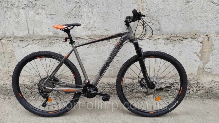 Велосипед найнер Crosser Solo 29" Shimano DEORE (3*10) рама 19 сіро-помаранчевий. . фото 2