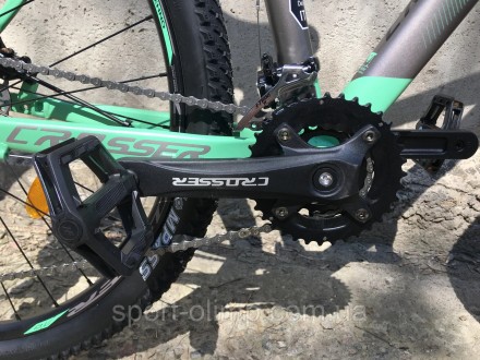 Велосипед найнер Crosser X880 NEW 29" (рама 17, 2*9) Hidraulic L-TWOO серо-зелен. . фото 10