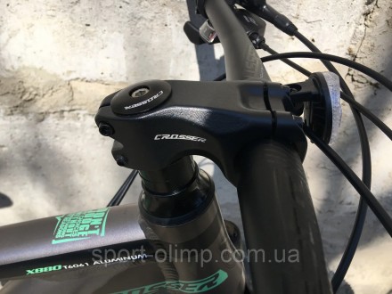 Велосипед найнер Crosser X880 NEW 29" (рама 17, 2*9) Hidraulic L-TWOO серо-зелен. . фото 5
