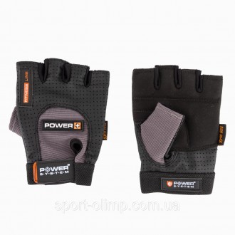 Перчатки для фитнеса и тяжелой атлетики Power System Power Plus PS-2500 Black/Gr. . фото 2