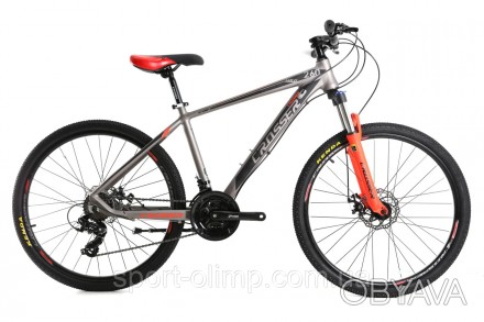 Велосипед найнер Crosser Solo 29" (рама 19, 21S) Hidraulic Shimano сіро-червоний. . фото 1