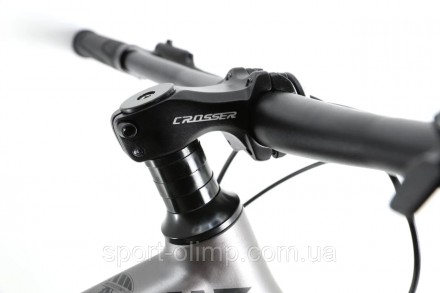 Велосипед найнер Crosser Solo 29" (рама 19, 1*12) Shimano DEORE 2021 сіро-зелени. . фото 3