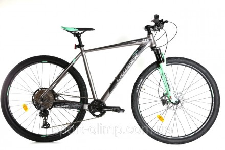 Велосипед найнер Crosser Solo 29" (рама 19, 1*12) Shimano DEORE 2021 сіро-зелени. . фото 2