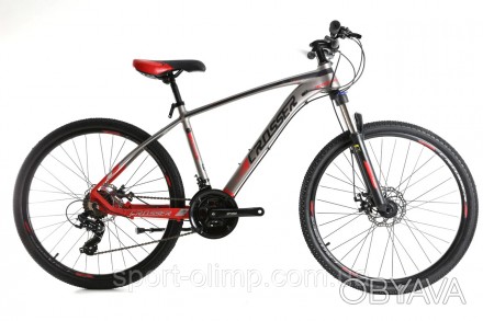 Велосипед найнер Crosser X880 29" (рама 17, 21S) Hidraulic Shimano сіро-червоний. . фото 1