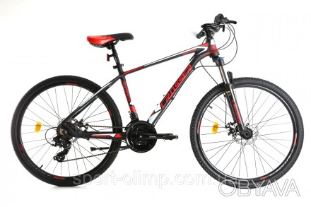 Велосипед найнер Crosser MT-036 29" (рама 17, 21S) Hidraulic Shimano чорно-черво. . фото 1