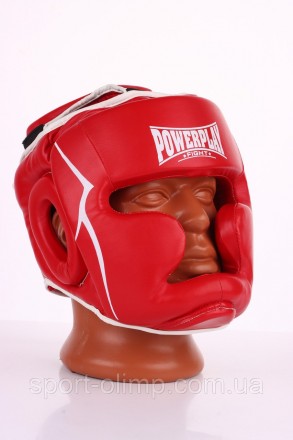 Боксерский шлем тренировочный PowerPlay 3100 PU Красный S
Назначение: шлем предн. . фото 11