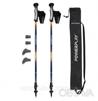 Назначение: легкие, крепкие телескопические палки для скандинавской ходьбы с вне. . фото 1