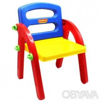 Яркий пластиковый стульчик высотой 49 см. Подходит для детского сада, школы или . . фото 1