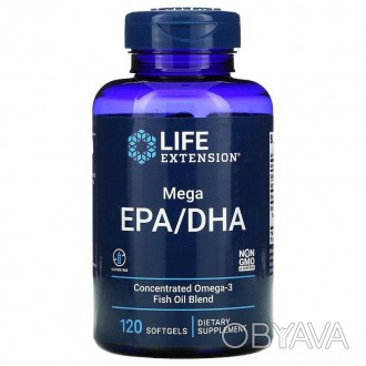 Риб'ячий жир Mega EPA/DHA Лайф Екстеншн Life Extension — це харчова добавка, що . . фото 1