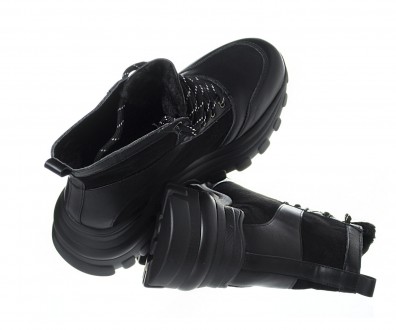 Кросівки жіночі зимові чорні на хутрі b-123
Код b-123
Матеріал верху: еко шкіра . . фото 7