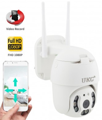Поворотная уличная IP камера видеонаблюдения N3 WiFi 2 mp 360° (6913). Днепр. фото 1 Поворотная уличная IP камера видеонаблюдения N3 WiFi 2 mp 360° (6913). Днепр. фото 1