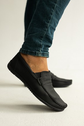 Мужские мокасины кожаные весна/осень черные SL-Braxton-357 b Casual. Николаев. фото 1 Мужские мокасины кожаные весна/осень черные SL-Braxton-357 b Casual. Николаев. фото 1