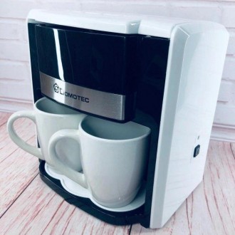 Хорошая капельная кофеварка Domotec MS-0706 Белая + 2 керамические чашки (черная. Київ. фото 1 Хорошая капельная кофеварка Domotec MS-0706 Белая + 2 керамические чашки (черная. Київ. фото 1