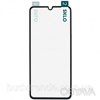 Гибкое защитное стекло SKLO Nano (тех.пак) для Samsung Galaxy A41 (Черный. . фото 1