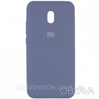 Чехол Silicone Cover Full Protective (AA) для Xiaomi Redmi 8a (Серый / Lavender . . фото 1