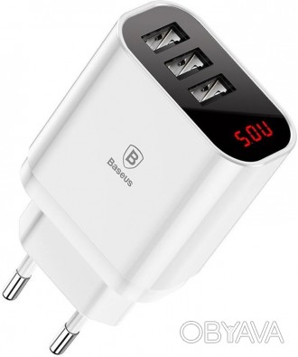 Сетевое зарядное устройство Baseus Mirror Lake 3.4A/3USB White