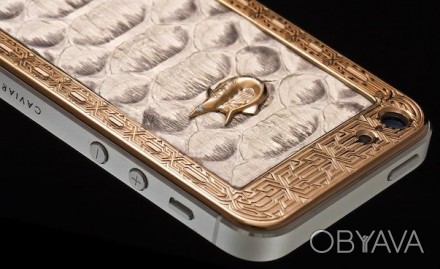 Iphone 5S CAVIAR Anaconda Diamante Bianco