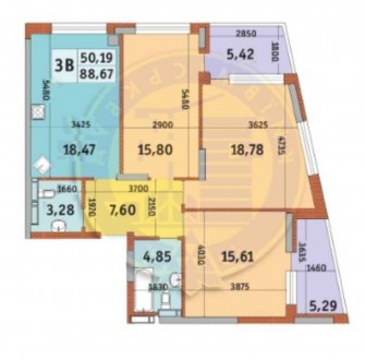 Продается 3-комн квартира 92,3 кв.м. на 3 этаже 4-этажного дома в ЖК Итальянский. . фото 5