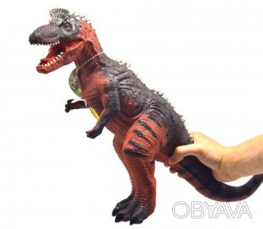 Резиновая фигурка динозавра, со звуковыми эффектами (рычит), выполнена в реалист. . фото 1