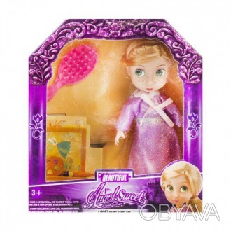 Яркая симпатичная куколка принцесса с длинными волосами и большими глазами, в ко. . фото 1