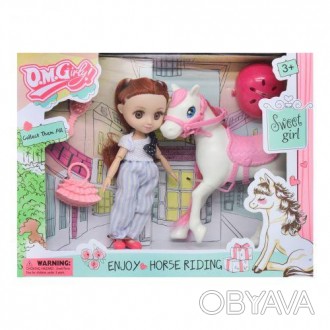 Игровой набор "Кукла Мия с конем". В комплекте есть: небольшая шарнирная куколка. . фото 1