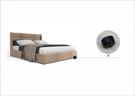 
Односпальне ліжко Остін з підйомним механізмом 80x190 притягує погляд завдяки с. . фото 8