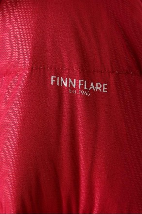 Длинный женский пуховик пальто с поясом Finn Flare с большим съемным капюшоном и. . фото 6