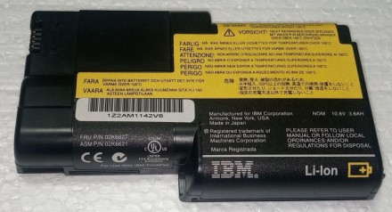 Акумуляторна батарея з ноутбука IBM ThinkPad T20 T21 T22 T23 T24 02K6627 02K6621. . фото 3