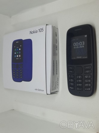 
Мобильный телефон б/у Nokia 105 TA-1203 Single Sim 2019 Black #2215ВР в хорошем. . фото 1