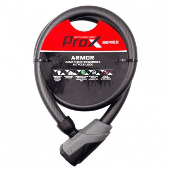 Замок для велосипеда, противоугонный трос ProX Armor 18 мм x 100 см. Киев. фото 1 Замок для велосипеда, противоугонный трос ProX Armor 18 мм x 100 см. Киев. фото 1