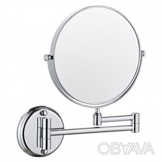 Зеркало круглое, подвесное, двухстороннее, хромированное покрытие, высококачеств. . фото 1