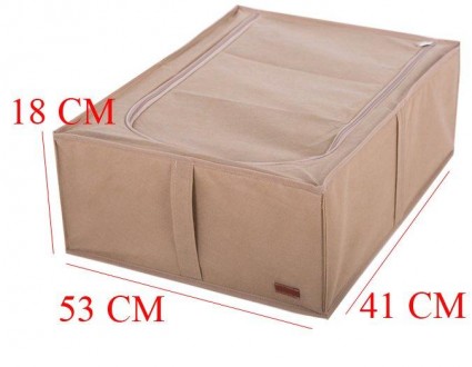 Размер коробки: 53*41*18 смТканевые коробки для хранения вещей стремительно и ус. . фото 3