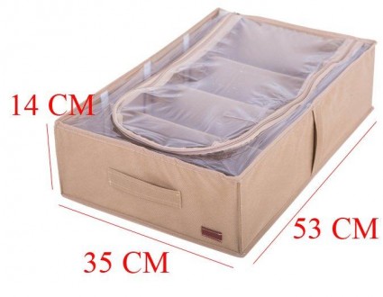 Размеры органайзера 53*35*14 смКоробка для одежды в шкаф, на антресоли и даже в . . фото 3