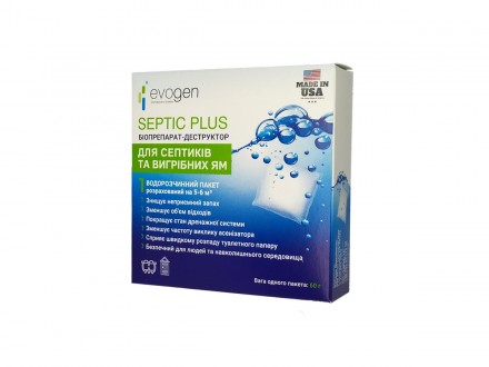 Біопрепарат-деструктор Evogen Septic Plus 60г. Бровари. фото 1 Біопрепарат-деструктор Evogen Septic Plus 60г. Бровари. фото 1
