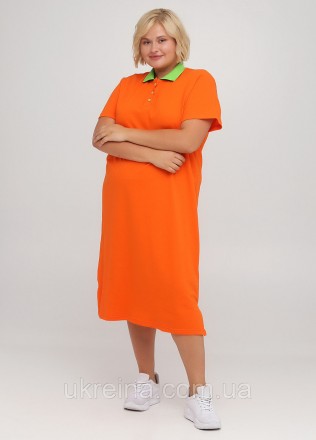 Актуальное платье из хлопкового трикотажа “Лакоста”. Модель прямого кроя, с коро. . фото 2