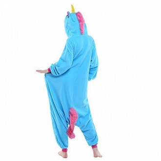 Кигуруми Единорог (голубой) Кигуруми - это пижама в японском стиле, костюм живот. . фото 3