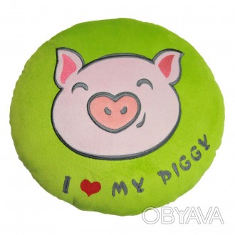 Подушка "I love my piggy" подарит малышу комфорт во время отдыха, а так же порад. . фото 1