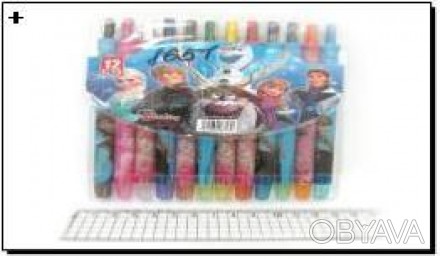  Товар на сайте >>>Мелки восковые Crayons "FZ"L, набор 12 цв. PVC Оптовая Торгов. . фото 1