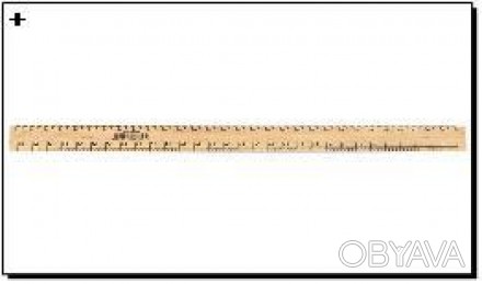  Товар на сайте >>>Линейка деревянная 30см Закройщика шелкография (в уп 12шт)Миц. . фото 1