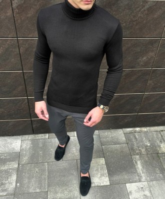 
 Мужской свитер Axelrod (черный) изготовлен из турецкой пряжи( 70% шерсть, 30% . . фото 3