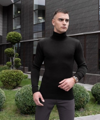
 Мужской свитер Axelrod (черный) изготовлен из турецкой пряжи( 70% шерсть, 30% . . фото 8