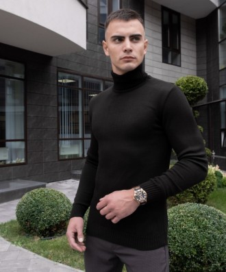 
 Мужской свитер Axelrod (черный) изготовлен из турецкой пряжи( 70% шерсть, 30% . . фото 6