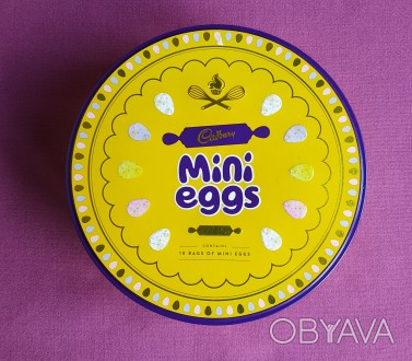 Коробка от конфет Mini eggs.
Металл, жесть.
Размер коробки: высота 7 см; диаме. . фото 1