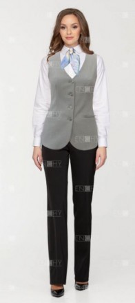 Жилет женский 107, жилет серый для администратора женский

Ткань: костюмная см. . фото 3
