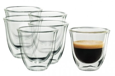 
Дизайнерские 60 мл стаканчики для кофе DeLonghi Espresso (6 шт.) превосходно по. . фото 3
